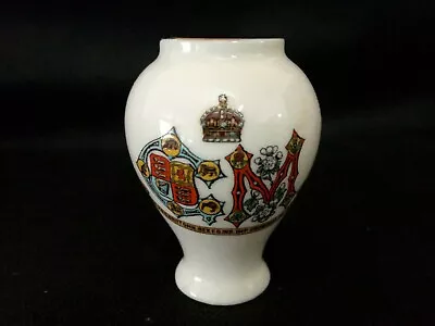 Buy Goss Crested China - GEORGE V CORONATION - Ostend Vase - Goss. • 5.50£