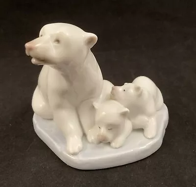 Buy LLADRO Polar Bear Mother With 2 Cubs ~ Excellent • 64.51£