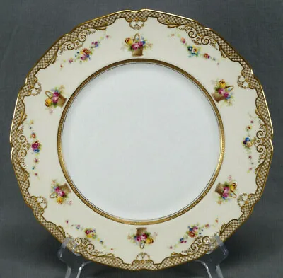 Buy Royal Doulton Hand Painted Floral Garlands Baskets & Raised Gold 10 3/8 Plate • 120.09£