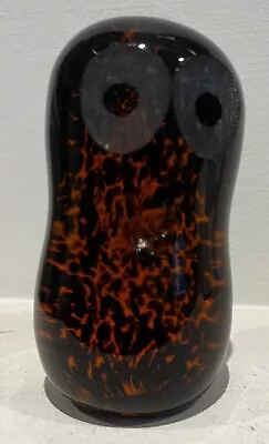 Buy Vintage Wedgwood Art Glass Brown Speckled Owl • 10£
