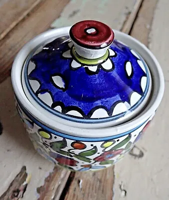 Buy Vintage IZNIK LIDDED JAR Ottoman Style Pottery • 28£