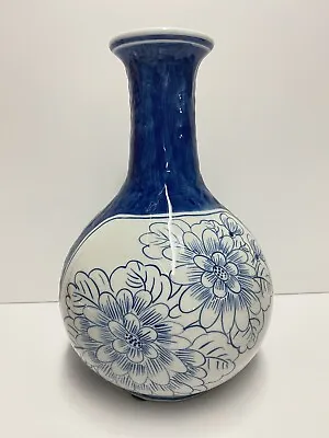 Buy Blue Ceramic Vase Flower Floral Vase Nora Fenton 10  Delft Style Vintage Large • 23.97£