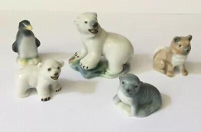 Buy Vintage Wade Whimsies - Complete Set 6 Polar Animals - 1950s - Unboxed • 25£