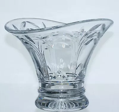 Buy Vintage STUART Lead Crystal Cut Glass Oval Centrepiece Bowl Flower Basket - 22cm • 40£