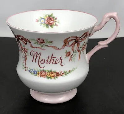 Buy Vintage Rosina China Co Queen’s Fine Bone “Mother” Tea Cup England Floral Ribbon • 10.24£