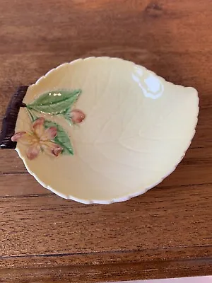 Buy Carlton Ware Yellow Leaf Trinket / Jam Dish With Honeysuckle Decoration • 4£