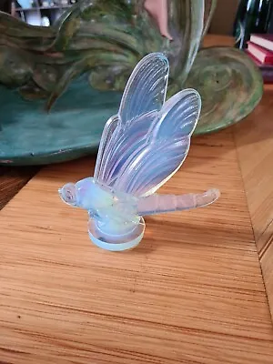 Buy SABINO Paris Dragonfly Opalescent Art Glass Deco 20th Century Design Statuette Signed • 214.43£