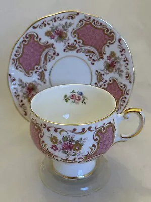 Buy Rosina Queens Fine China Pedestal Tea Cup Saucer Flowers Vintage Delicate • 18.94£