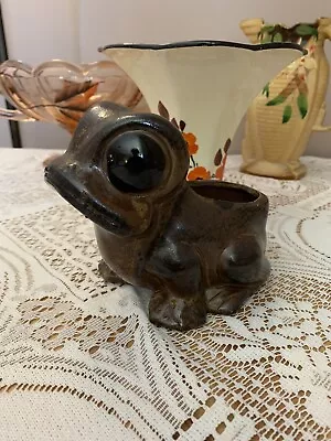 Buy Small Vintage Pottery Frog Planter  • 8£