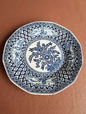 Buy Vintage Chinese Decorative Blue & White Delftware Glazed China 8  Hexagon Plate • 7.50£