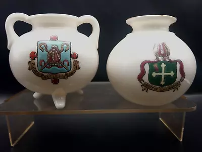 Buy Goss Crested China - GLASTONBURY Crests - Silchester Vase, Southampton Pipkin. • 7£