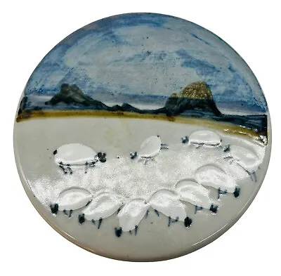 Buy Highland Stoneware Frolicking Sheep Pot Trivet Pasture Mountain Signed Scotland • 26.53£