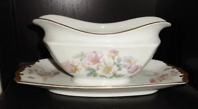 Buy Vintage Epiag Royal Czechoslovakia Porcelain Gravy Bowl Flowery Design Nr • 19.91£