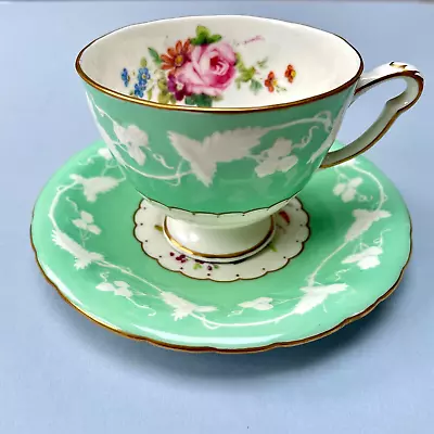 Buy Royal Crown Derby China Kendal Hand Painted Signed Cup & Saucer Pate Sur Pate • 31.99£