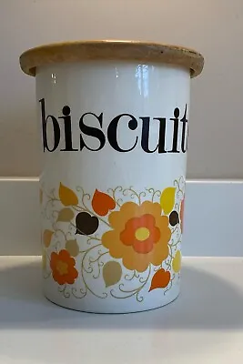 Buy Crown Devon  Biscuit Jar Carnaby Daisy 1960/70’s Possible Mary Quant Design • 19£