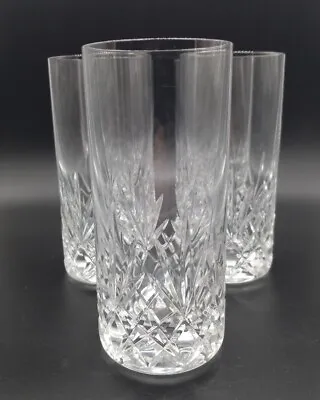 Buy Crystal Highball Glasses Set Of 5 Heavy Base Delicate Lip Cut Crystal Glassware • 47.41£