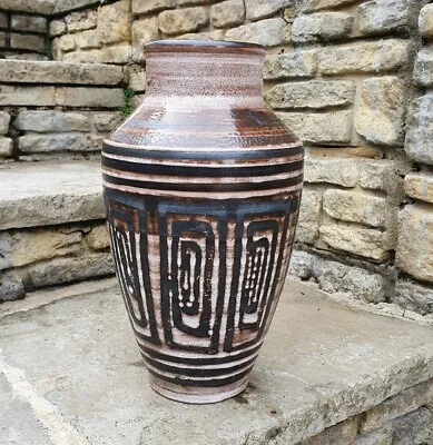 Buy The Monastry Rye,Cinque Ports Pottery, Brown Abstract Vase,mint Condition, 33cm • 15£