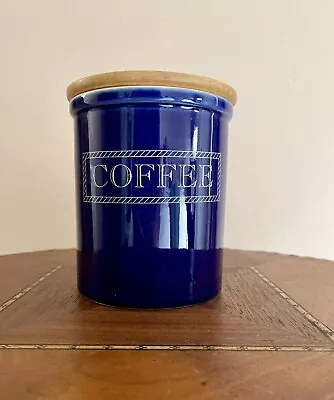 Buy T G Green Cloverleaf Cobalt Blue Coffee Ceramic Crock Wood Lid Made In England • 33.36£