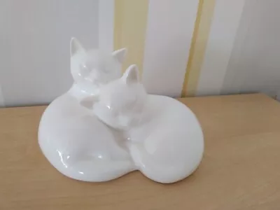 Buy Royal Doulton Images Of Nature Figurine Two White Sleeping Cats Nestled Together • 35£