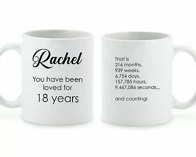 Buy 18th Birthday Gift Personalised Present 18th Loved Mug Friend Daughter Son Idea • 11.95£