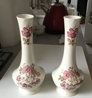 Buy Vintage Pair Melba Ware Floral Bud Vase • 10£