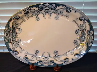 Buy Royal Staffordshire Iris Blue/White Porcelain 14-3/4  Serving Platter/Chop Plate • 24.01£