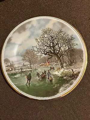 Buy VINTAGE Poole Pottery Transfer Plate Landscape In Winter After Painting 6  Vgc • 5.24£