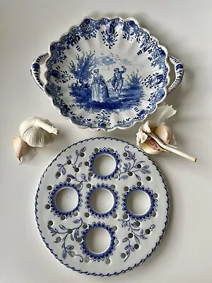 Buy Delft Pottery Two Handled Bowl And Trivet Or Egg Stand • 19.99£