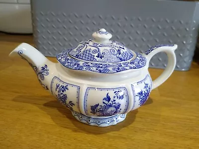 Buy Vintage SADLER 'Afternoon Tea Fruit Harvest' Teapot Tea For One Teapot Blue/Whit • 15£