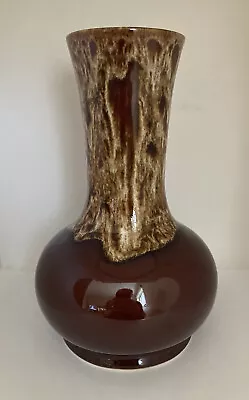 Buy MELBA Ware Fine Arts MFA 2 Large Mid Century Brown Drip Glaze Vase 1960s Retro • 12.99£
