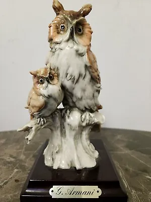 Buy GIUSEPPE ARMANI FIGURINE BIRD Two Owls On A Branch. • 29£