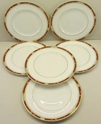 Buy Royal Doulton Sandon H5172 White Red Fine Bone China 6 X Dinner Plates 10.5  • 39.95£