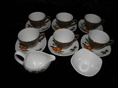 Buy Midwinter Tea Coffee Set Cups & Saucers Jug Basin Oranges & Lemons Vintage • 20£