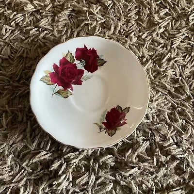 Buy Bone China A2 Royal Vale 14cm Saucer Red Roses Pattern • 1£
