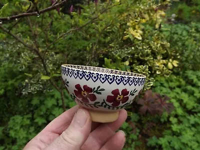 Buy Nicholas Mosse Irish Pottery Small Pottery Bowl In Red Rambling Rose Design • 18.99£