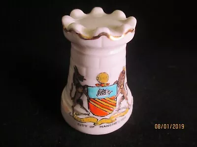 Buy ARCADIAN Crested China Model Of A CASTLE Chess Piece Crest Of MANCHESTER (OB503) • 7.95£