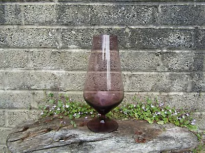 Buy Vintage Italian Murano Amethyst Glass Vase - Tall Retro Purple Decor Mid Century • 23.19£