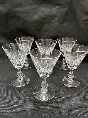 Buy 6 Stuart Crystal Sherry Glasses Glengarry Pattern 11.4cm Tall Immaculate Six • 50£