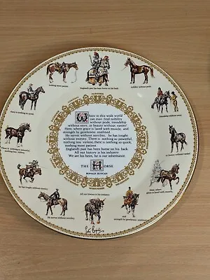 Buy Aynsley The Horse Plate 1976 With Poem By Ronald Duncan Fine Bone China 27cm • 5£