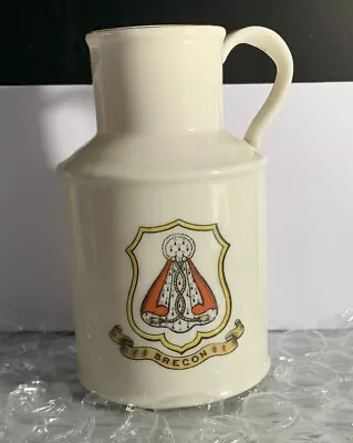Buy Vintage Brecon Jar Crested Ware W.H.GOSS Model Of Welsh Jack Rare Gold Trim Pot • 10£