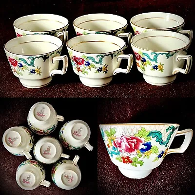 Buy Set Of 6 Antique Collectible English Booths  Floradora  Ironstone Cups & Saucers • 150£