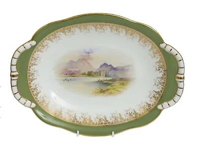 Buy Antique Coalport China Named View Shaped Dessert Dish Loch Awe / Kilchurn Castle • 69.99£