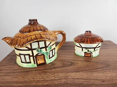 Buy Burlington Ware  Devon Cobb  Cottage Tea Pot And Sugar Bowl Set • 18.99£