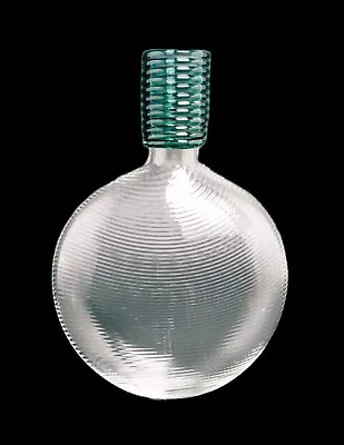 Buy Studio Paran Art Glass Optic Swirl Flask Vase, Richard Jones, Signed, ~7” H • 36.44£