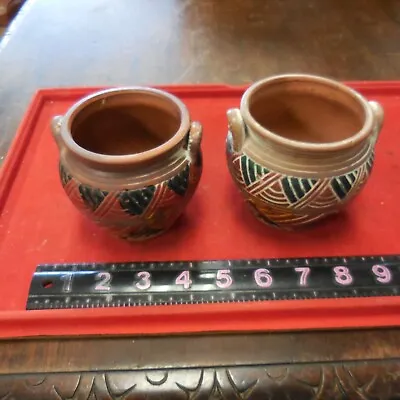 Buy Two Clay Pots With Indian Design • 42.69£