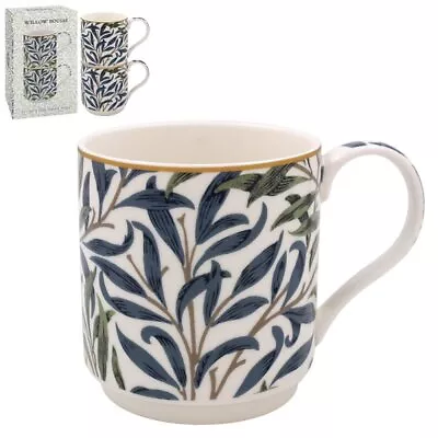Buy Set Of 2 Stacking Mugs Willow Bough Ceramic Fine China Coffee Cup Floral Style • 10.50£