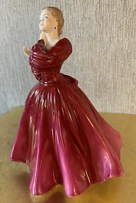 Buy Coalport Lady Doll Figure Red Dress Bone China  Perfect • 29.99£