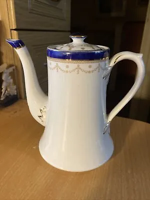 Buy Alfred Meakin  Vintage China Coffee Pot   Blue De Roi  Pattern Blue/white  17cm • 15£
