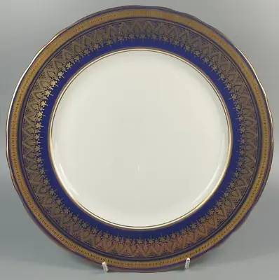 Buy Aynsley Simcoe Cobalt Blue 7410 Scalloped Edge Dinner Plate 27cm • 49.99£