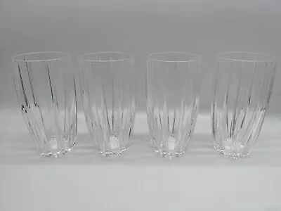Buy 4 Stuart Crystal Water Glasses Linear Design STUART Scottish Crystal 14.5cm Tall • 12.99£